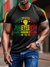 Men's  1865 Emancipation Day African American Freedom Casual Tee
